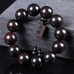 2026黑檀紫光檀东非黑黄檀佛珠手串乌木串手链文玩念珠情侣款结缘