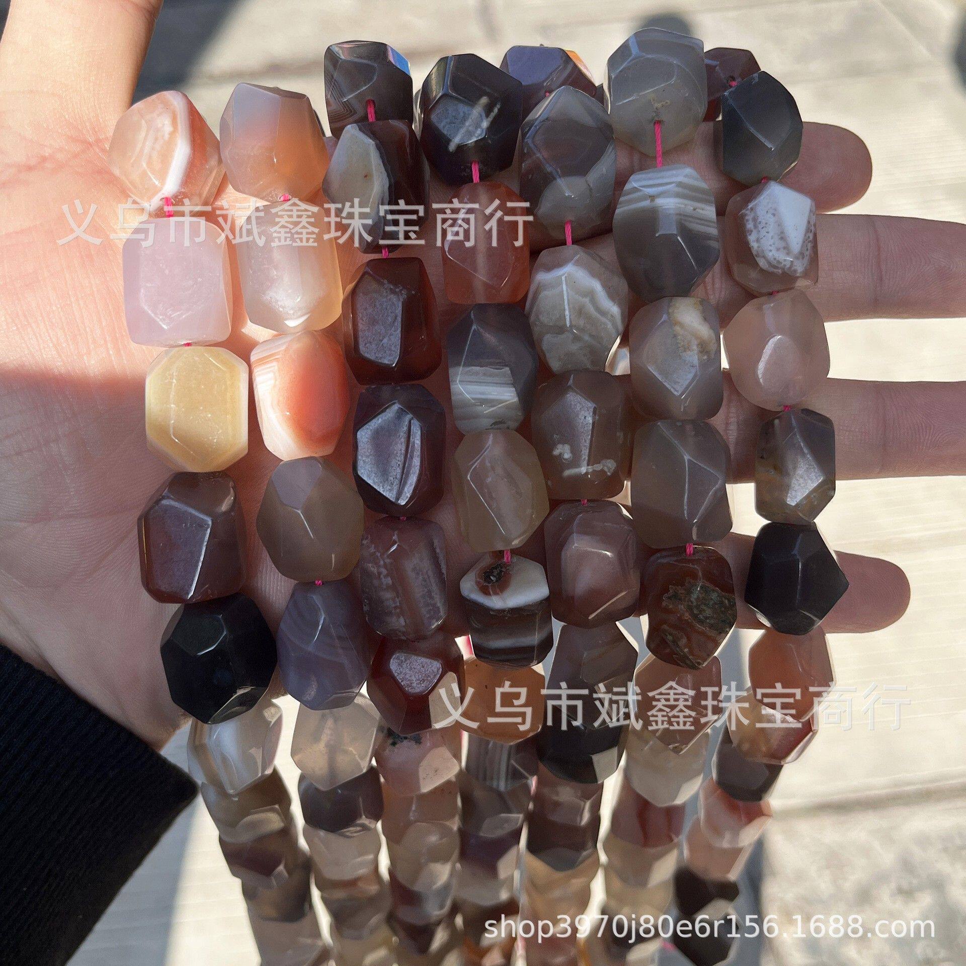 2026斌鑫珠宝 13x18mm天然排红玛瑙原矿随形散珠diy手链饰品配件