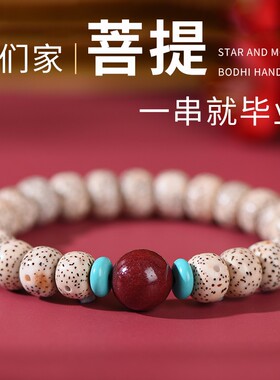 2026海南原生态星月菩提子手串108颗新月正月素珠佛珠手錬男毕业