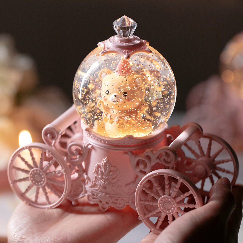 2026鸟之诗水晶球音乐盒儿童生日礼物跳舞飘雪摆件八音盒女孩客厅