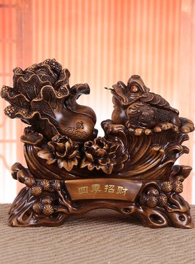 2026四季招财木纹貔貅风水摆件 家居镇宅装饰品 乔迁店铺开业摆件