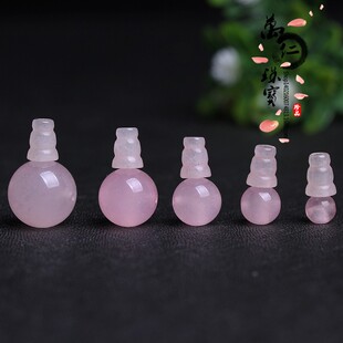 饰品配件粉色玉髓三通塔头108颗多圈葫芦配件手链珠手链 2025DIY
