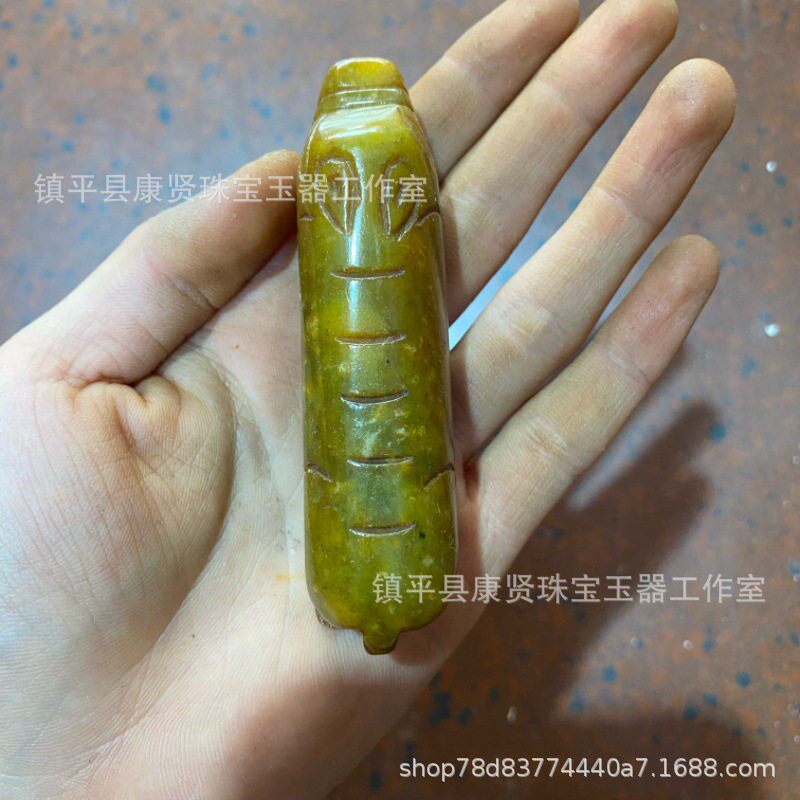 2026古玩玉器做旧明清汉吊坠老岫玉古玉古董玉石摆件把件汗猪