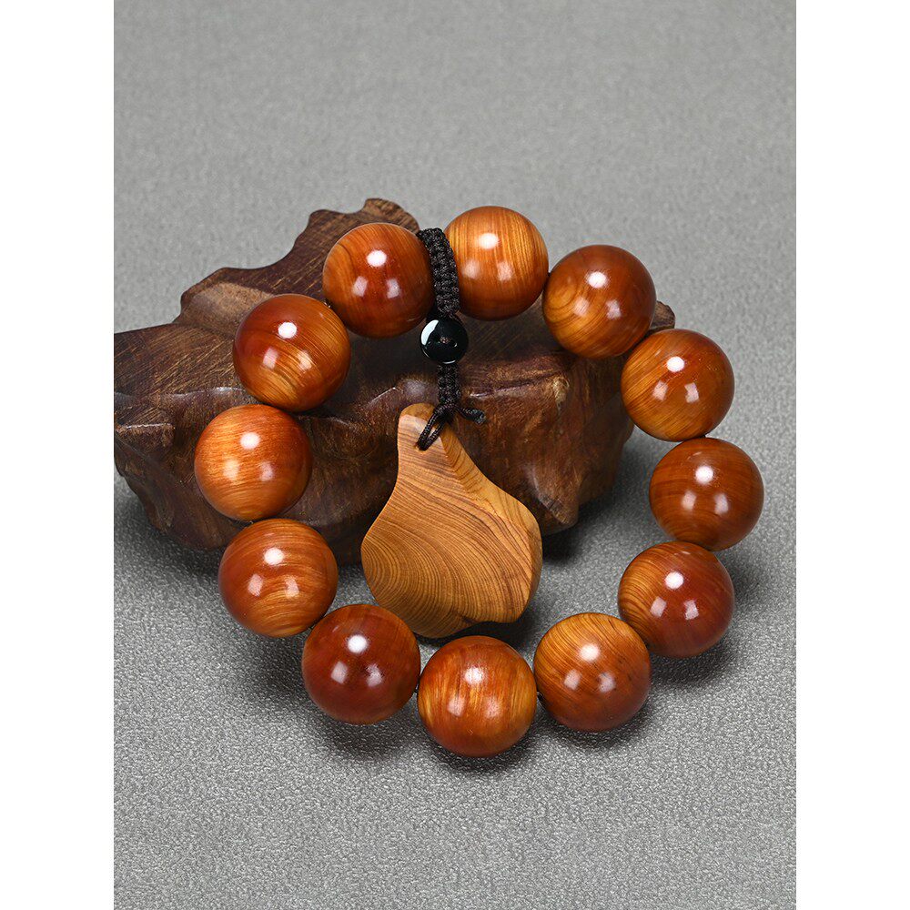 2026太行崖柏玉化糖心料手串陈化红油透光2.0佛珠高油密香味浓郁