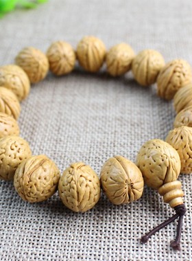 2026厂家直销桃核手串脑纹蟠桃佛珠念珠手錬文玩饰品男女