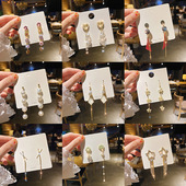 S925银针耳饰韩国东大门长款 流苏耳环超仙气质圆脸显脸瘦耳钉女