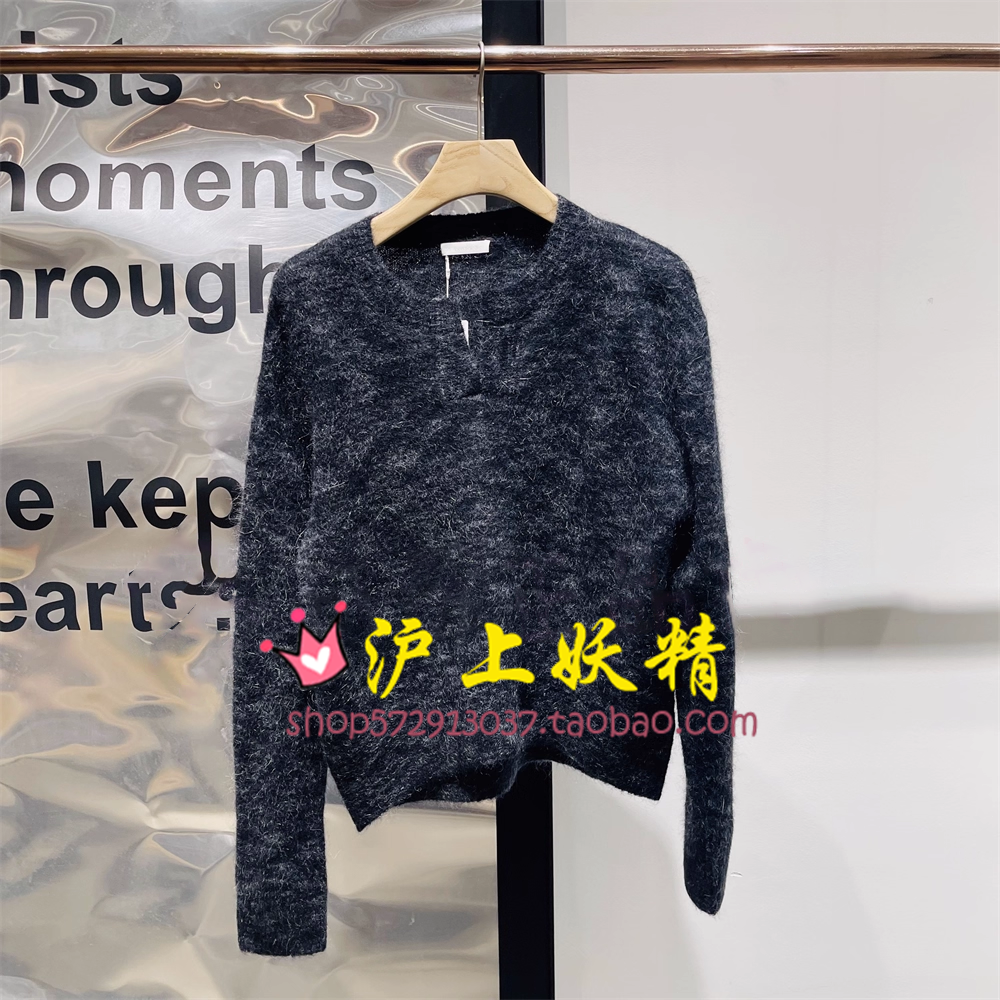 毅播商场同款2025冬季新款松弛慵懒针织毛衣女BDS4SD3763故障云间