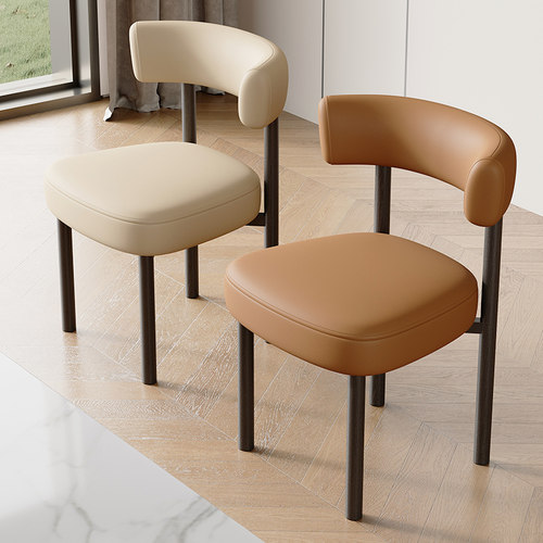 奶油风极简化妆椅卧室梳妆台椅子奶油风女生椅子靠背椅轻奢餐椅