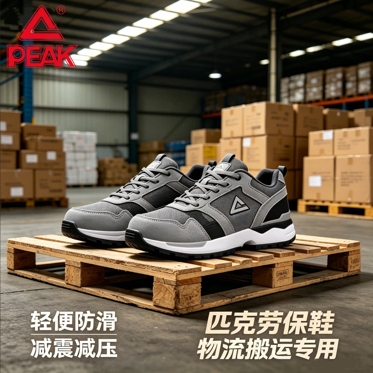 PEAK 匹克正品劳保鞋四季透气耐磨防穿刺久站不累车间工装男鞋
