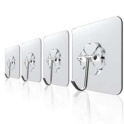 Transparent Strong Self Adhesive Door Wall Hangers Hooks