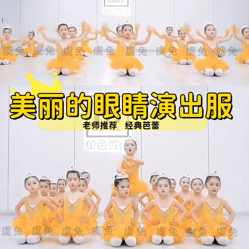 美丽的眼睛演出服小荷风采表演芭蕾蓬蓬裙纱裙TUTU裙小天鹅舞蹈服