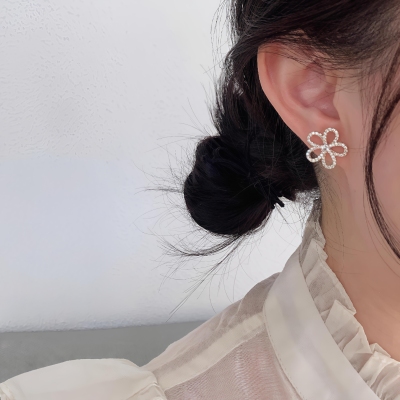 BRICOLAGE｜韩式小众气质高级简约温柔时尚百搭轻奢花朵耳钉女