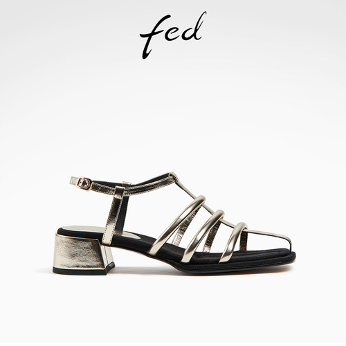 罗马凉鞋一字带镂空包头凉鞋