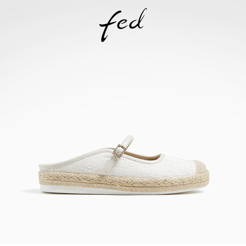 麻绳平底休闲后空单鞋包头渔夫鞋