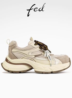 fed运动休闲鞋秋季新款女鞋增高厚底鞋美式老爹鞋女S0823-ZCB528