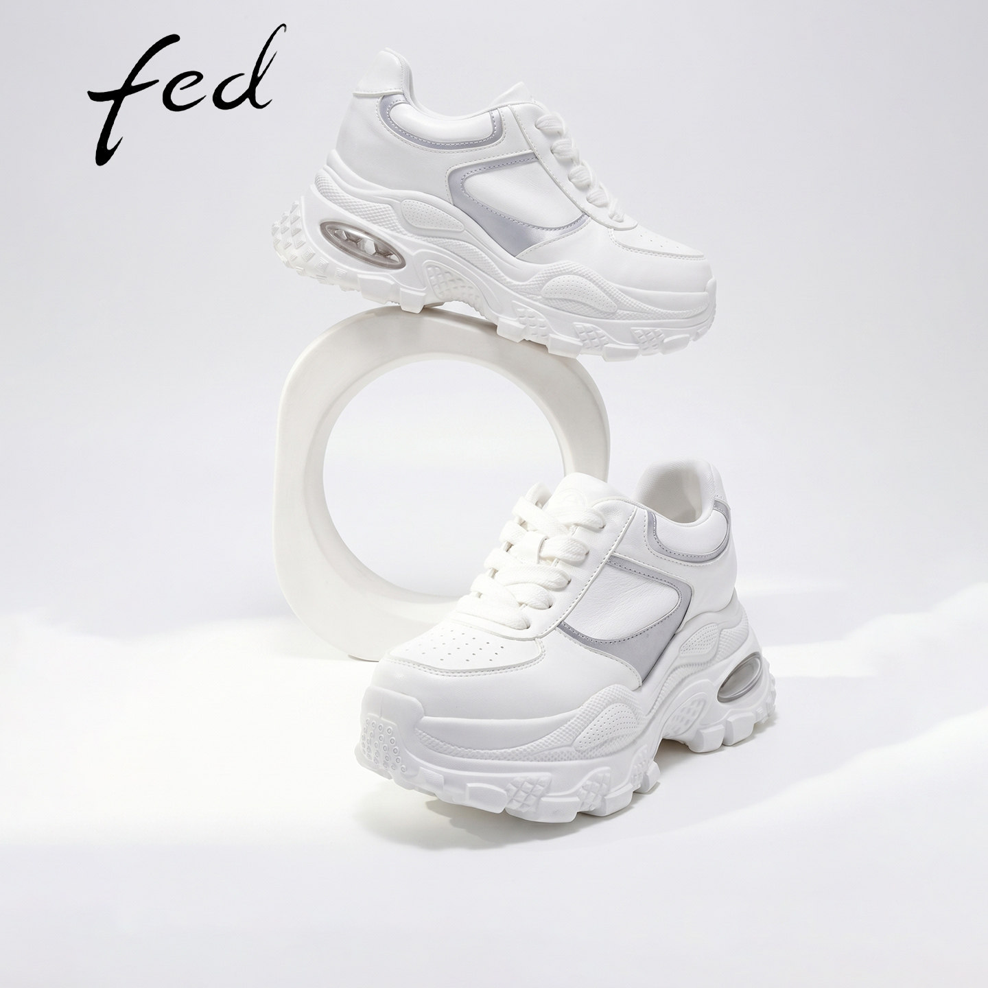 fed增高老爹鞋女夏季新款系带透气不闷脚运动鞋巨好看厚底休闲鞋