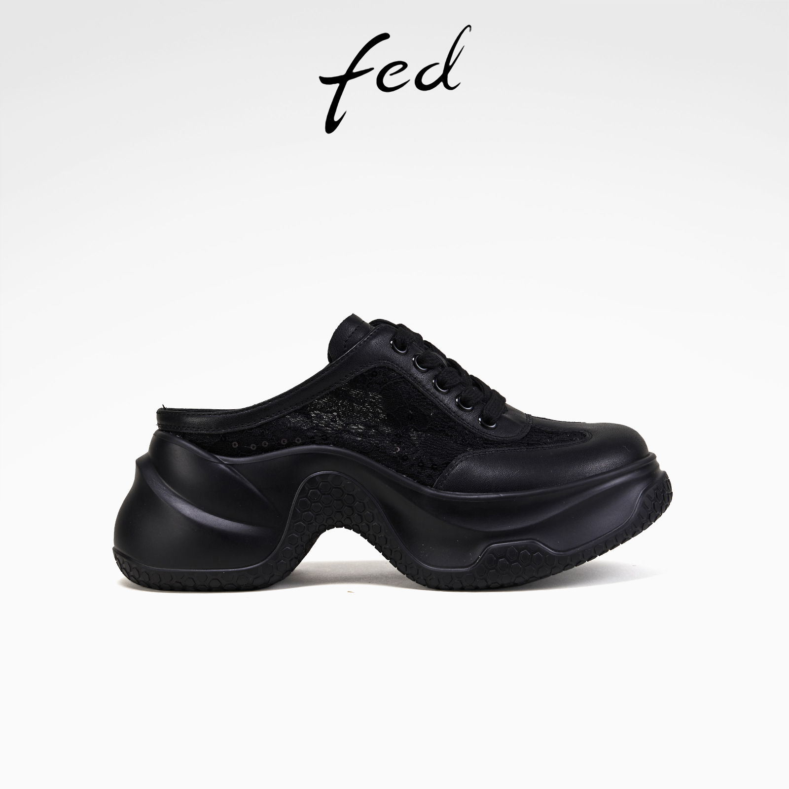 fed后空老爹鞋夏季新款女鞋休闲穆勒鞋厚底增高鞋女款S0403-ZC639