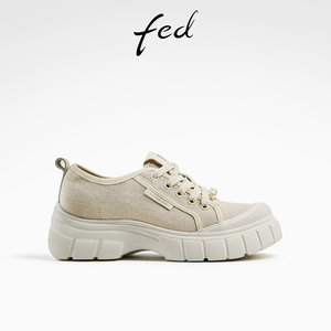 fed复古饼干鞋秋季新款女鞋运动休闲鞋透气松糕鞋女D0803-YAC162