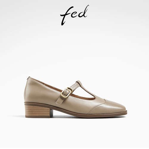 单鞋女百搭中跟时装通勤玛丽珍鞋