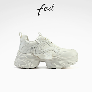 女鞋 新款 增高厚底鞋 松糕底休闲鞋 ZCB328 fed皮面老爹鞋 S1013 春季