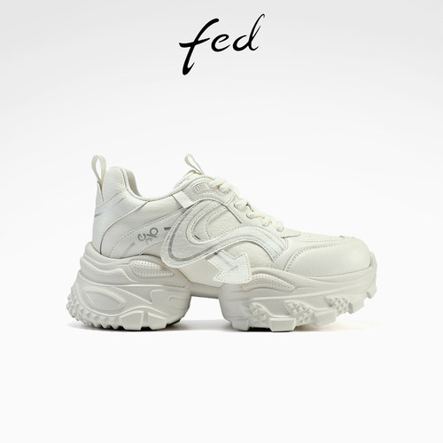 fed皮面老爹鞋春季新款女鞋增高厚底鞋松糕底休闲鞋S1013-ZCB328