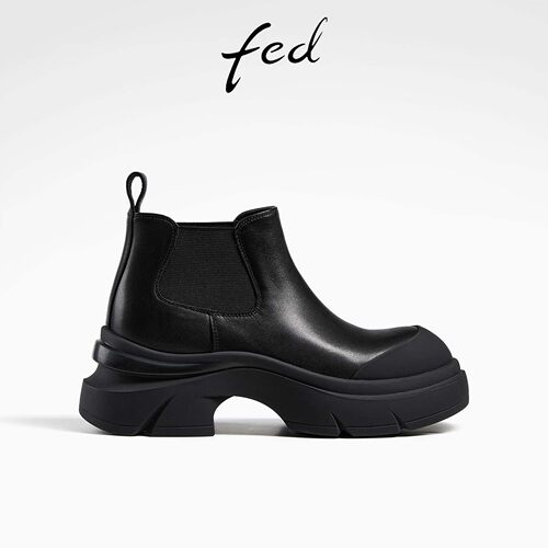 厚底百搭通勤切尔西靴艾芙伊迪