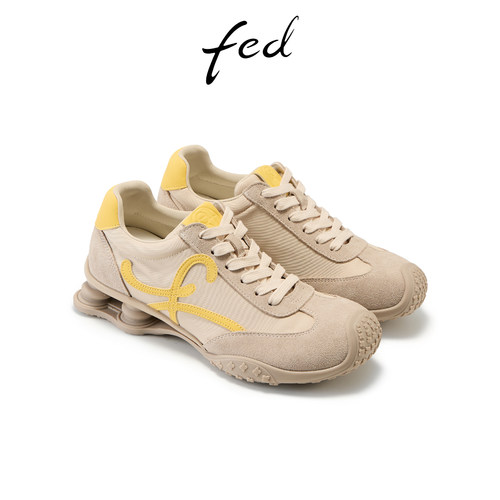 fed夏季新款女厚底德训阿甘鞋