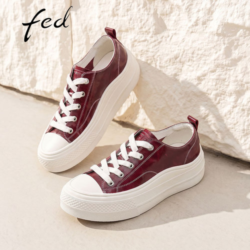fed厚底增高女休闲板鞋不挤脚