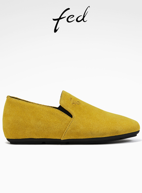 fed休闲乐福鞋夏季新款女鞋简约通勤鞋懒人反绒单鞋女S0526-ZF315