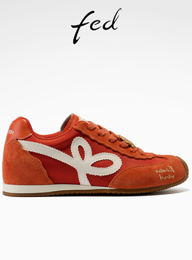 fed赤印欢光休闲鞋女春季新款女鞋厚底阿甘鞋时尚德训鞋女款ZC302