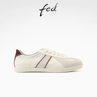 女鞋 新款 轻便休闲鞋 拼色复古板鞋 ZC002 fed素影流光德训鞋 女款 春季