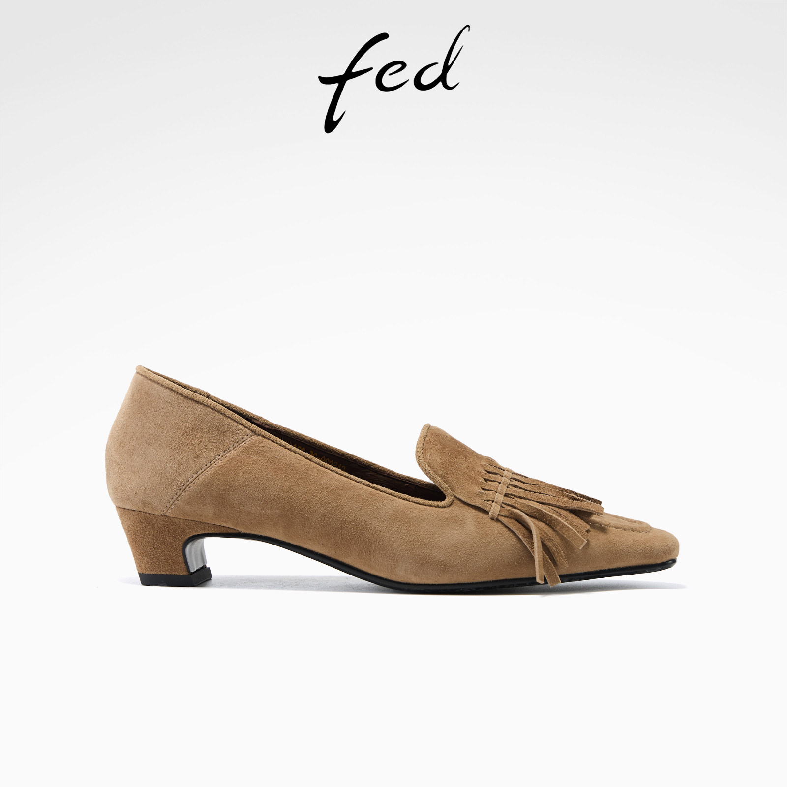 fed磨砂皮流苏乐福鞋女