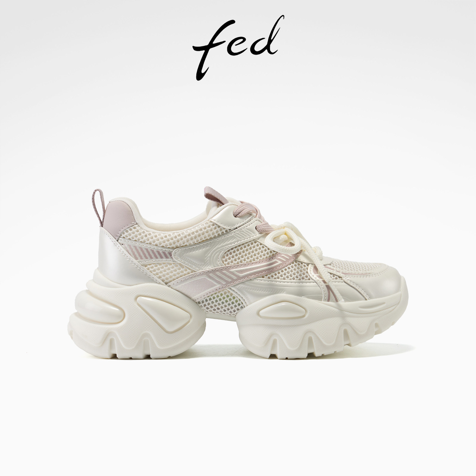 fed絮语轻踪厚底鞋春季新款女鞋网面老爹鞋休闲增高鞋女款ZCA296