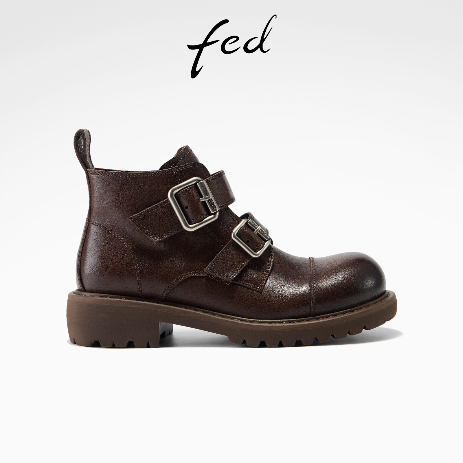 fed英伦风马丁靴冬季新款女靴真皮时装靴厚底短靴女S1031-ZCB707