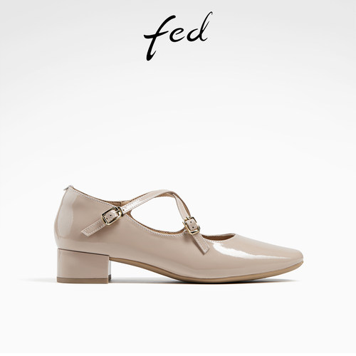 浅口粗跟单鞋女中跟通勤玛丽珍鞋