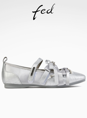fed蝴蝶结芭蕾鞋秋季新款女鞋法式单鞋玛丽珍鞋女款S0805-YAB679