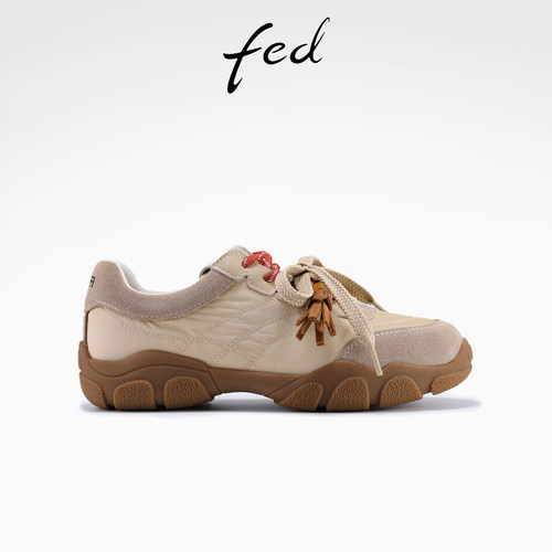 fed休闲阿甘鞋秋季新款女鞋流苏德训鞋厚底增高鞋女S0820-ZCA378