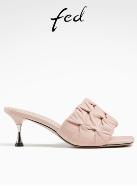 fed商场同款一字带拖鞋外穿夏季新款女鞋粉色凉拖鞋女D0411-YA716