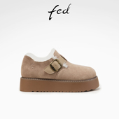 冬季 增高雪地靴女D1017 新款 加厚勃肯鞋 ZCA822 女鞋 fed保暖休闲鞋