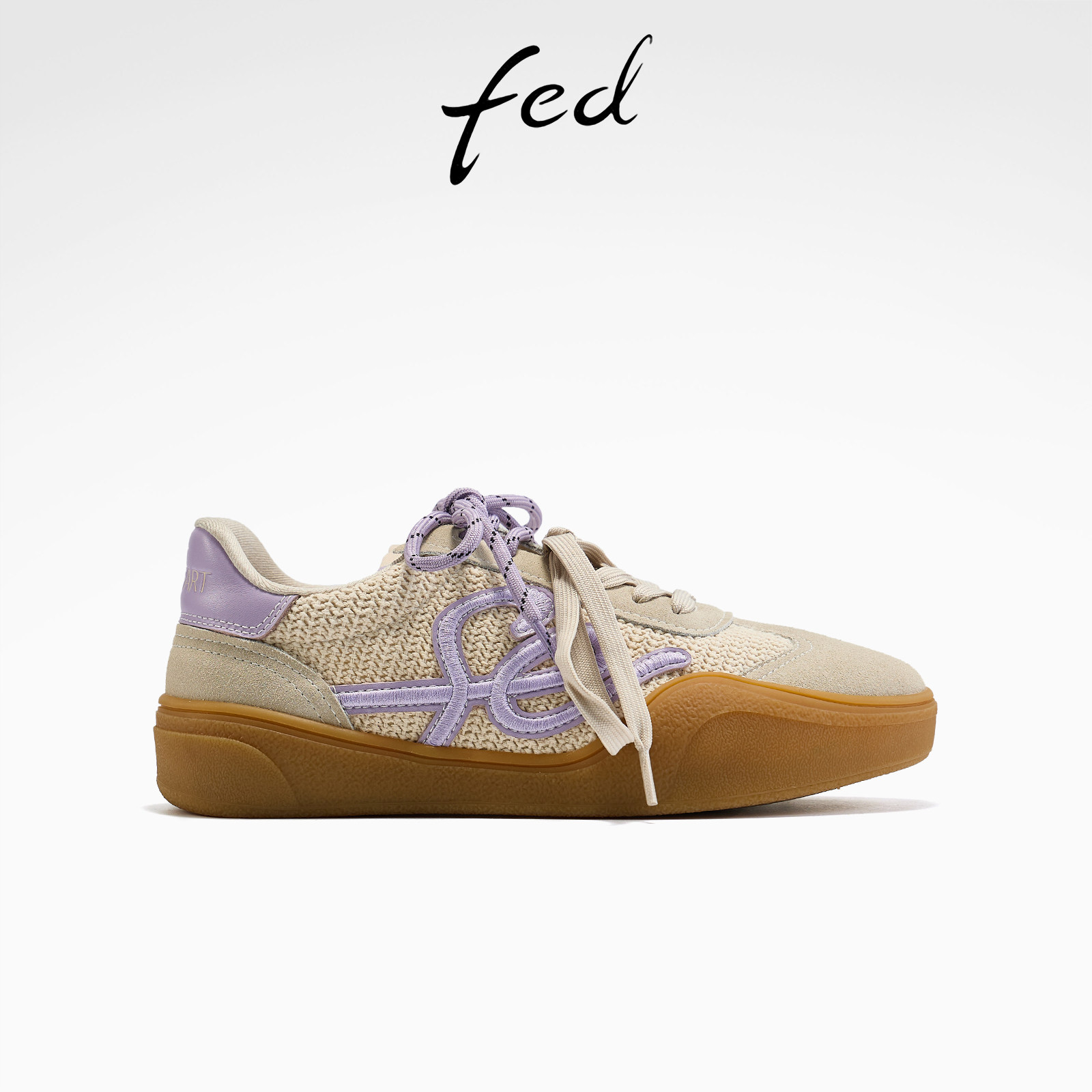 fed薰衣织梦德训鞋夏季新款女鞋轻便舒适板鞋厚底休闲鞋女款YA203