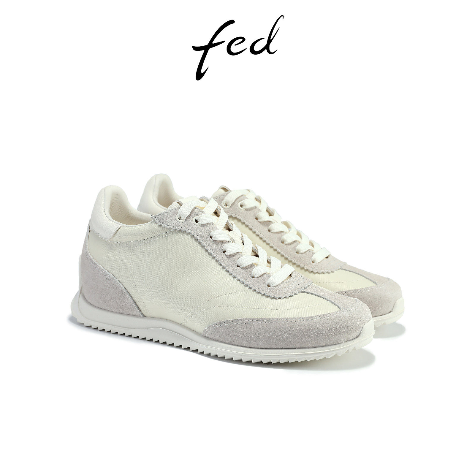 fed白色夏季新款女德训阿甘鞋