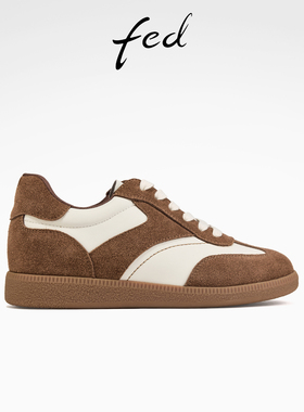 fed厚底阿甘鞋秋季新款女鞋内增高休闲真皮德训鞋女款S0815-ZC393