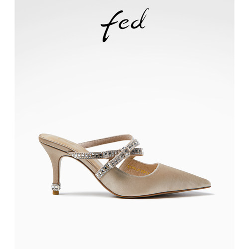 尖头后空时装单鞋女尖头穆勒拖鞋