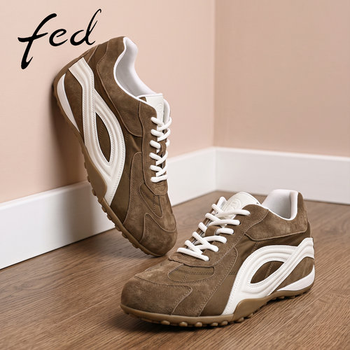 fed美拉德厚底内增高德训鞋女