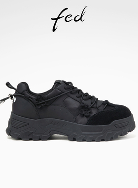 fed厚底德训鞋春季新款女鞋时尚休闲鞋户外运动鞋女款D1004-ZC675