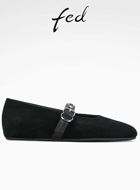 fed轻便玛丽珍鞋秋季新款女鞋浅口单鞋一字扣平底鞋S0820-DD0241