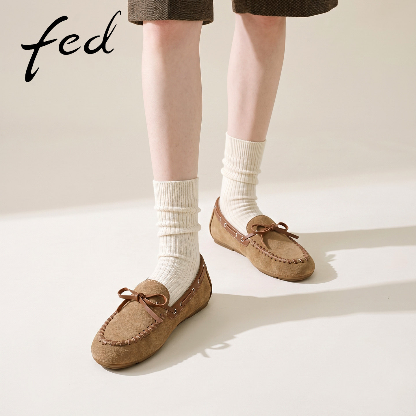fed休闲平底乐福鞋女秋季女鞋新
