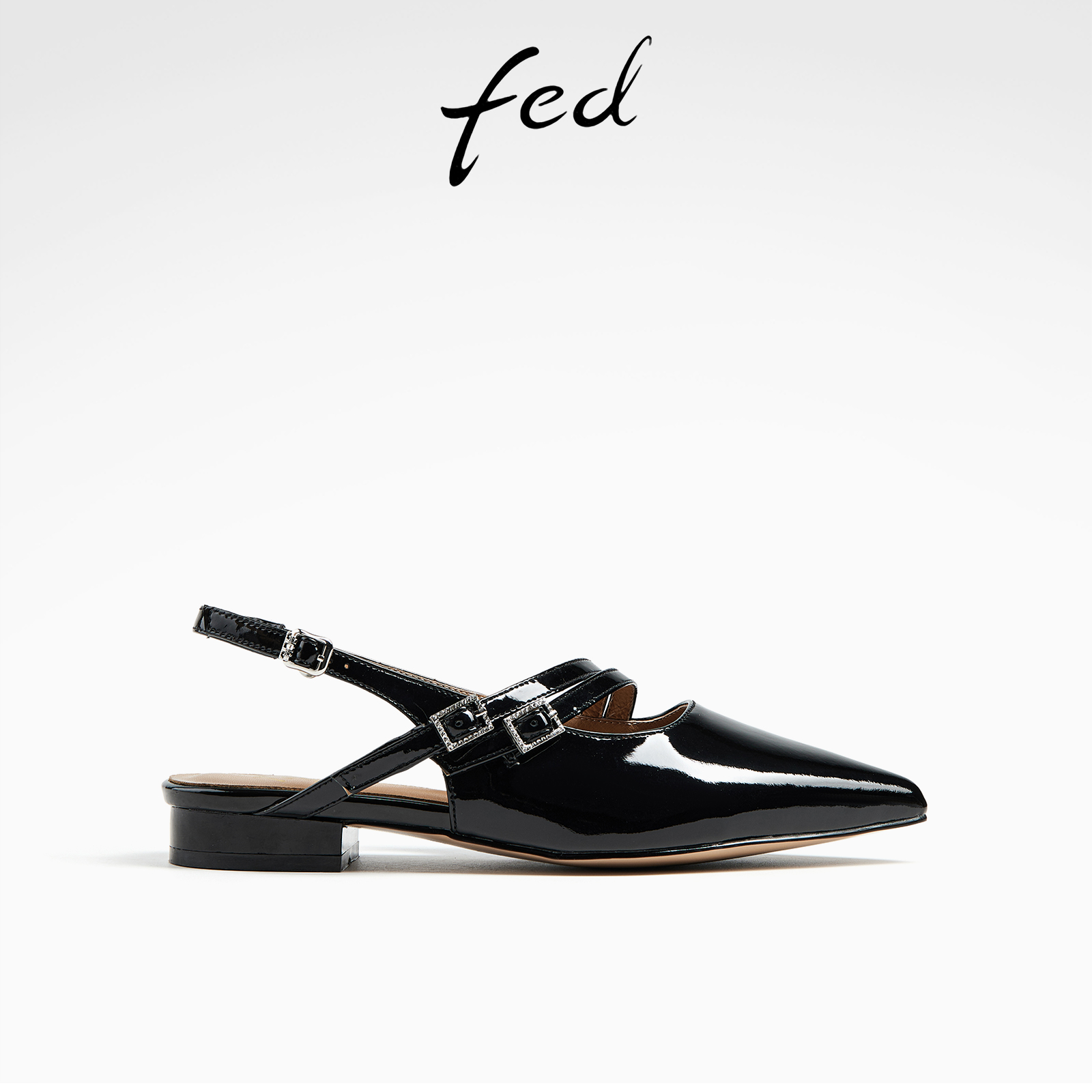 fed低跟穆勒鞋夏季新款女鞋后空单鞋气质真皮凉鞋女款D0509-ZF006