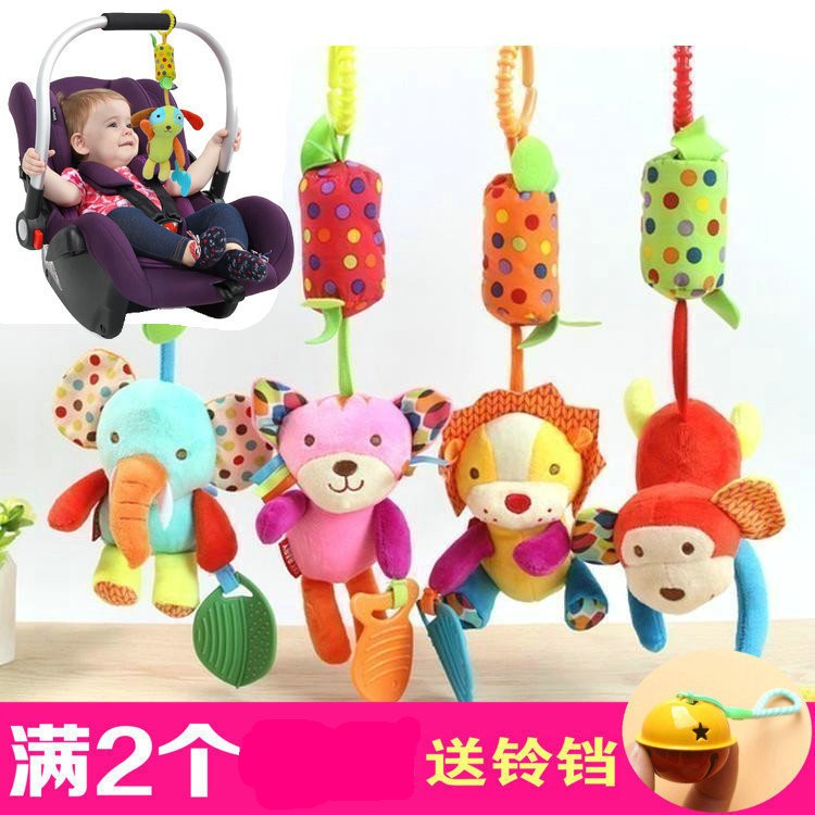 新生婴儿推车挂件风铃 宝宝床铃床挂摇铃毛绒安O抚玩具3-6-12个月
