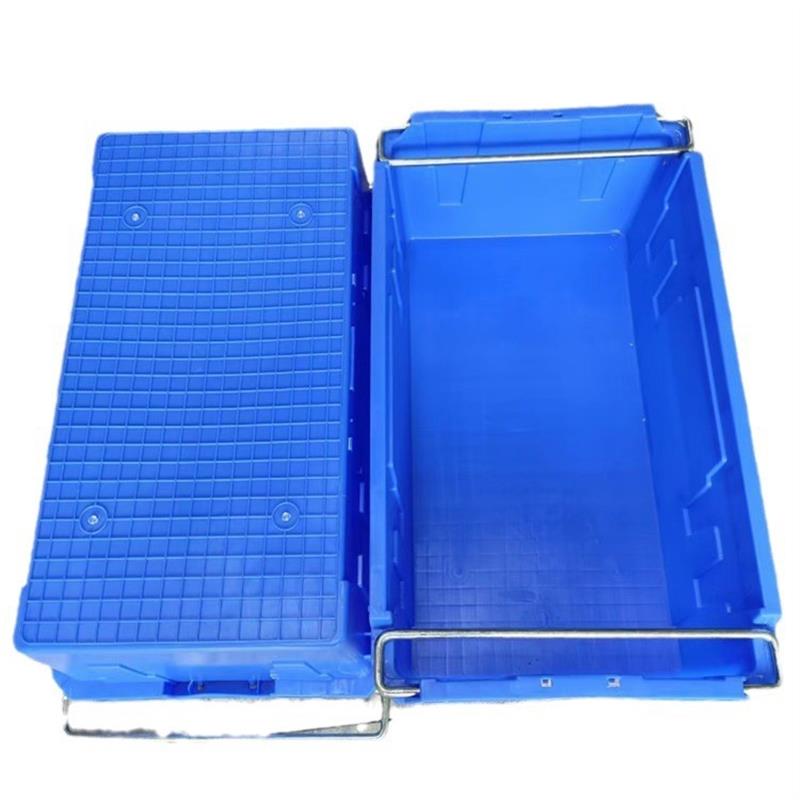 卡铁耳胶箱带加厚夹周转箱能叠高套叠收纳箱四周密封箱铁环箱